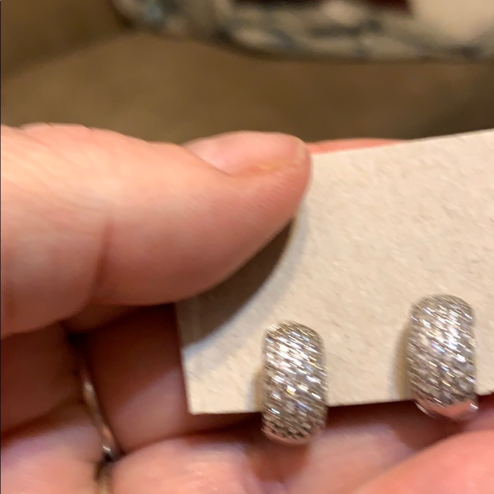 Very sparkly pierced earrings. Never worn.